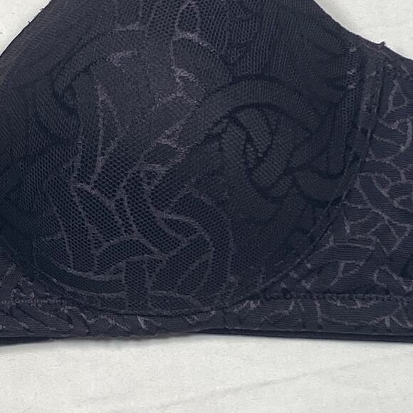 Vanity Fair Full Coverage Bra Women's Size 36B T-Shirt Wireless Black Adjustable - Picture 3 of 4